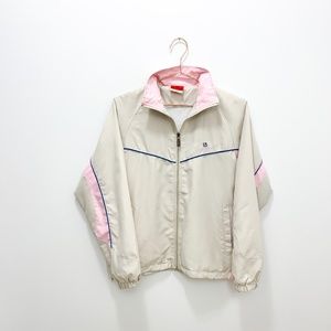 PIERRE DONNA BEIGE AND PINK LADIES SPORTY JACKET
